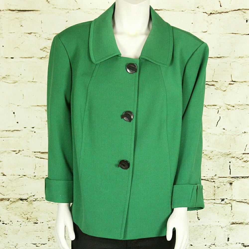 NWOT / Tahari Green Blazer /18W - Picture 1 of 8